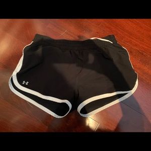 Under Armour black running shorts
